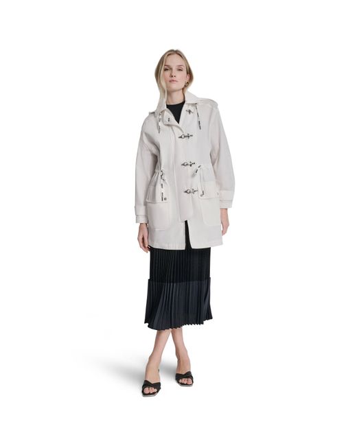 DKNY Gray Rain Anorak Jacket