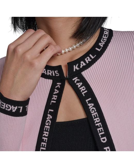 Karl Lagerfeld Black Sportswear Cardigan