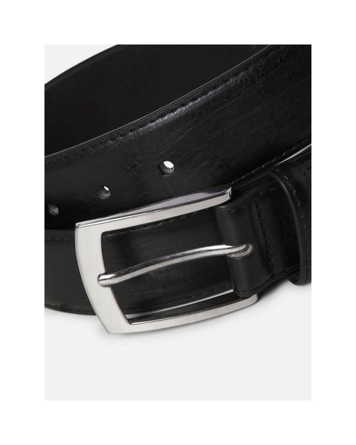 Jack & Jones Black Markus Faux Leather Belt for men