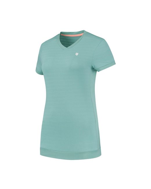 K-swiss Green Ks Hypercourt V-Neck T-Shirt