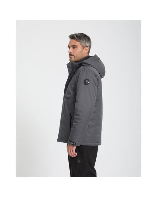 Spyder Gray Snow System Ski Jacket for men