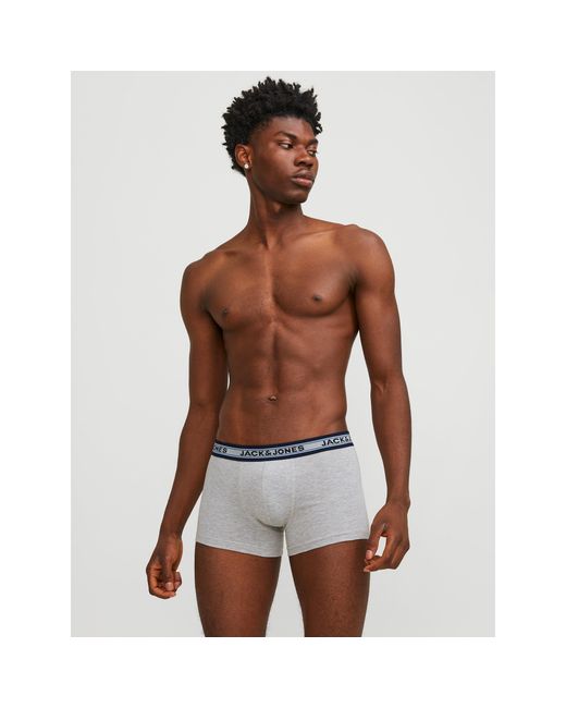 Jack & Jones Blue Solid 10-Pack Boxer Trunks for men