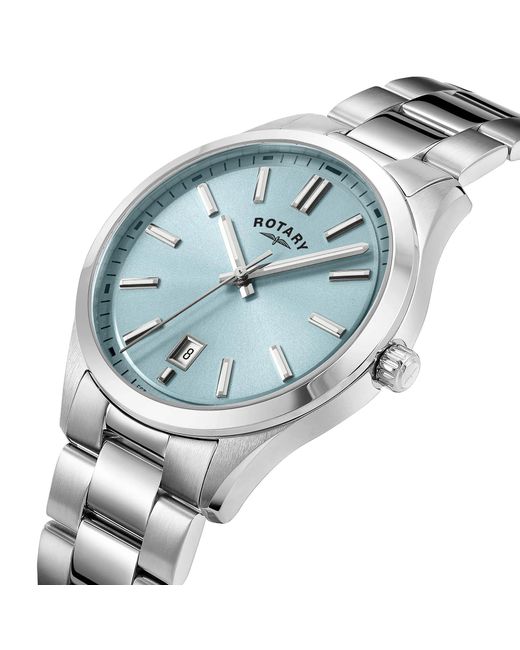 Rotary Metallic Heritage Dial Ss Bracelet Watch for men