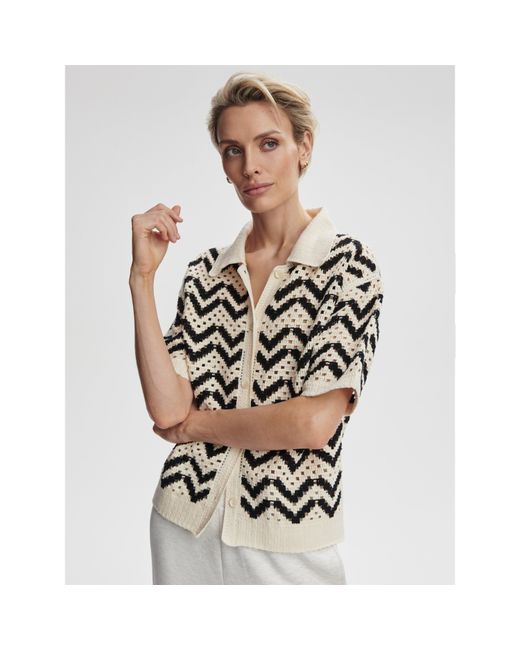 Varley White Anais Classic Fit Knitted Top