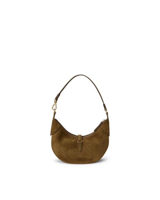 Polo Ralph Lauren Brown Calfskin Mini Shoulder Bag