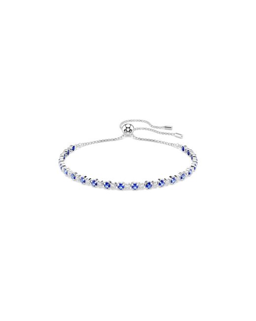 Swarovski White Trilogy Triple Row Crystal Tennis Bracelet
