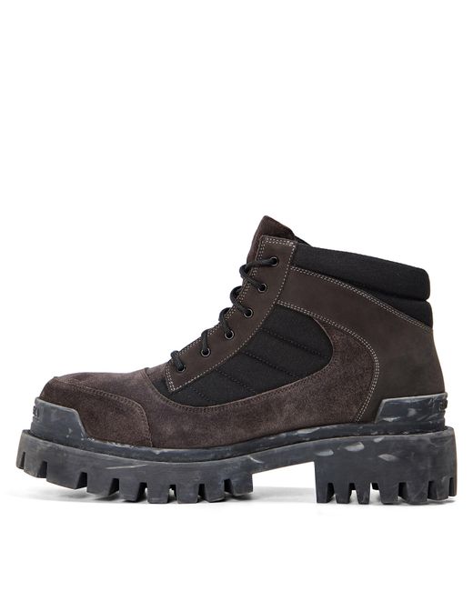 Balenciaga Gray Rugged Hiker Boots for men