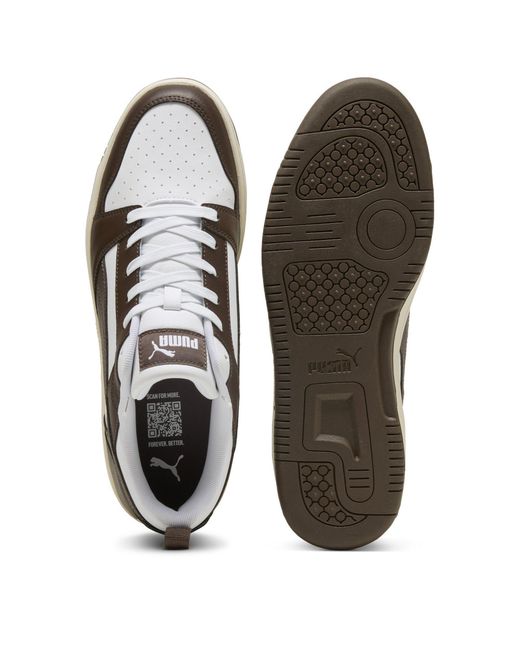 PUMA White Rebound Low-Top Trainers for men