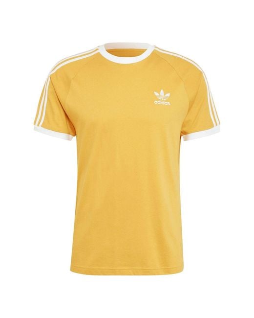 Adidas Originals Yellow Adicolor Classics 3-Stripes T-Shirt for men