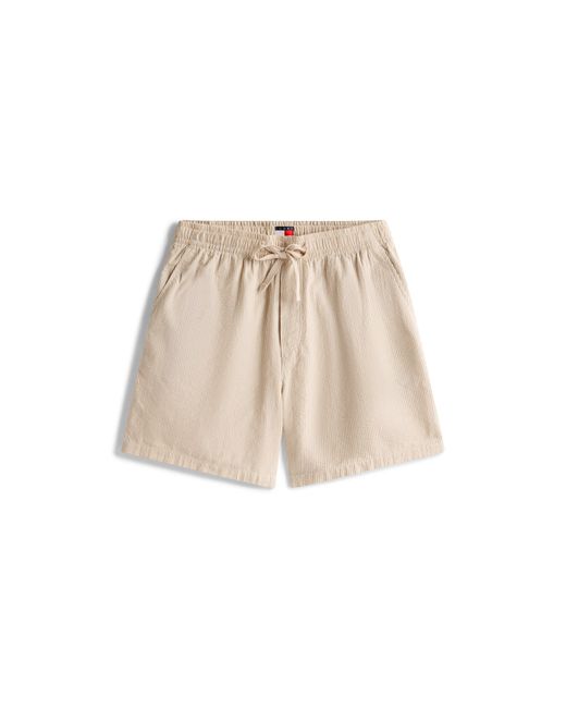 Tommy Hilfiger Natural Seersucker Tracksuit Shorts for men