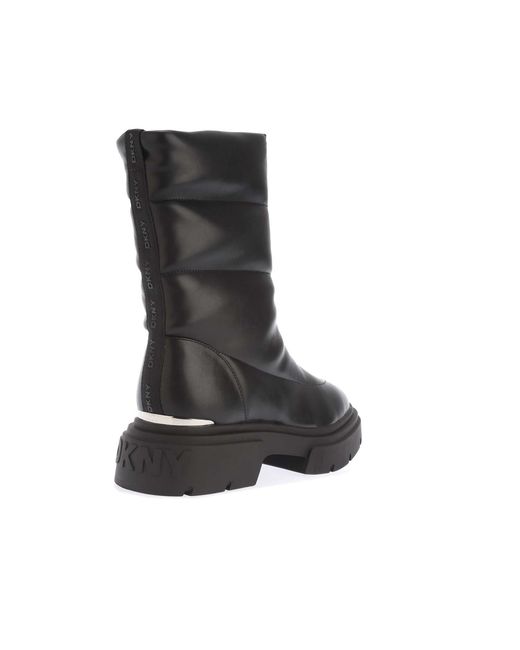 DKNY Black Fiza Zip Up Winter Boots Size 4