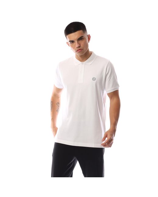 Marshall Artist White Siren Short-Sleeve Polo Shirt for men