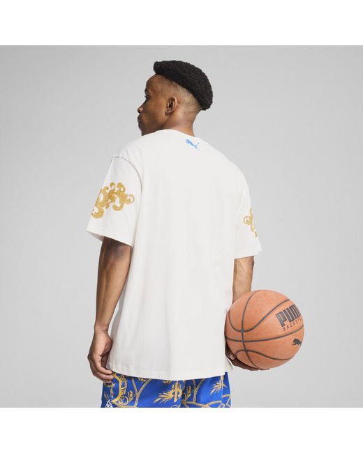 PUMA Blue Oversized T-Shirt for men
