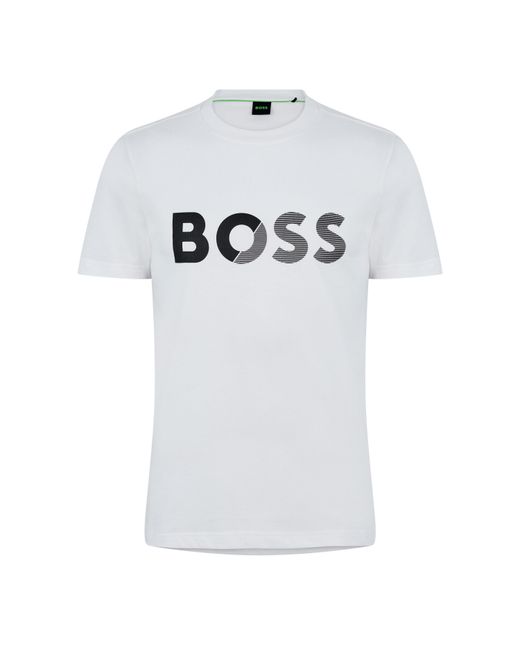 Boss White Tee Tape Logo 10269604 01 for men