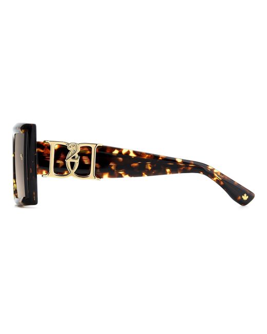 DSquared² Black Rec Flat Top Sunglasses