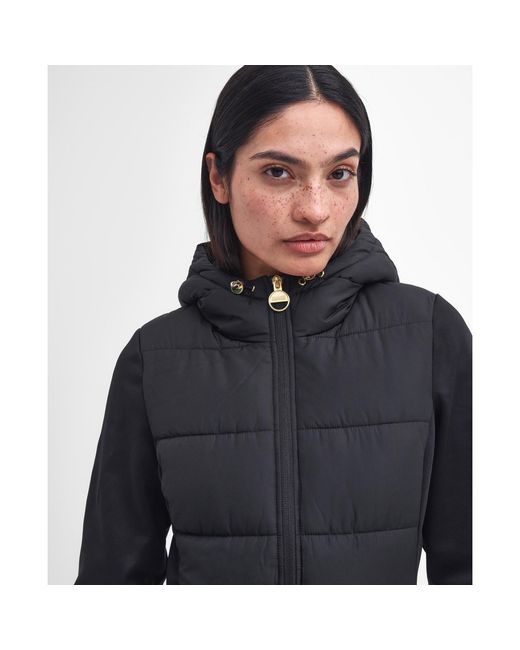 Barbour Blue Bondar Quilted Hooded Hybrid Jacket