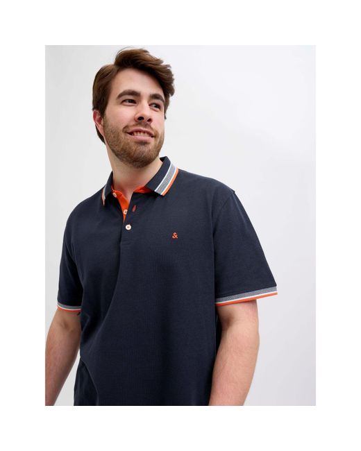 Jack & Jones Blue Paulos Short Sleeve Polo Shirt for men