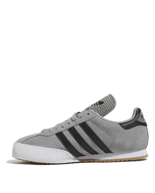 Adidas Gray Originals Samba Suede Trainers for men