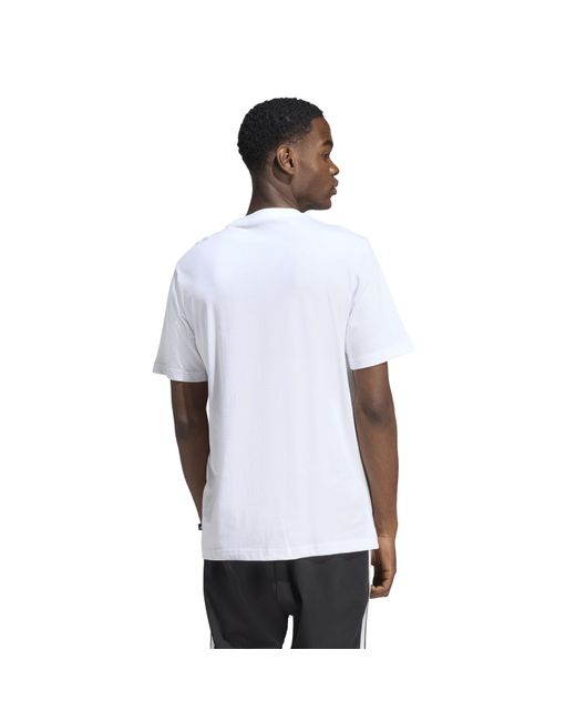 Adidas White Graphic Logo T-Shirt for men