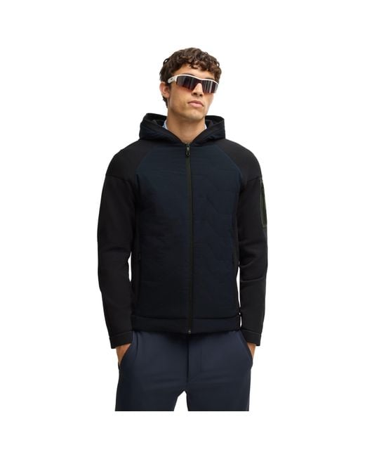 Boss Blue K Desert Hy 01 Weather Resistant Breathable Hybrid Jacket for men