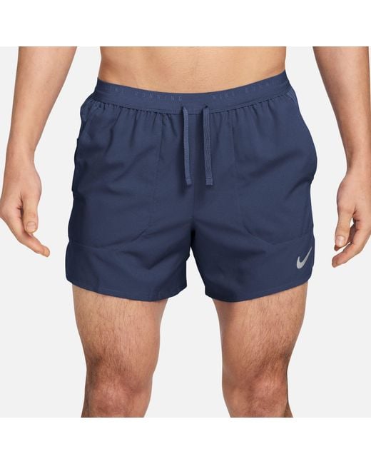 Nike Blue Stride 5In Performance Shorts for men