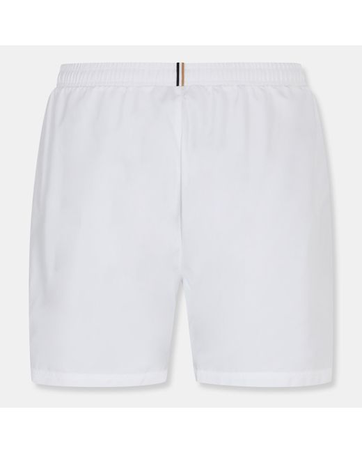 Boss White Dolphin Swim Shorts for men
