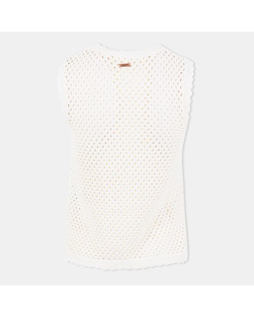 Levi's White Adrienne Ribbed Knitted Top