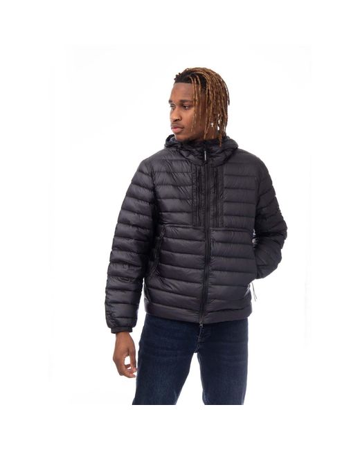 C P Company Blue D.D. Shell Goggle Down Jacket for men