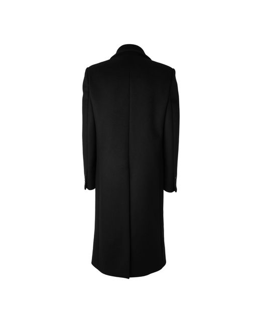 Balenciaga Black Bal Wool Ovrcoat Sn63 for men
