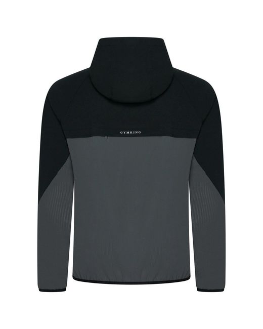 Gym King Black Progress Long Sleeve Windbreaker for men