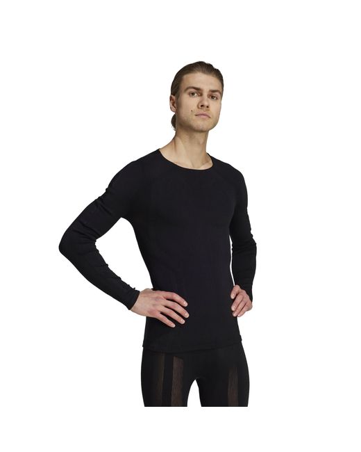 Adidas Black Drynamo Long Sleeve Training T-Shirt for men