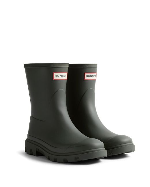 Hunter Black Downpour Short Boot for men
