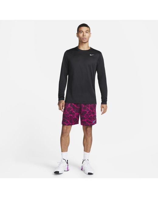 Nike Black Dri-Fit Legend Long-Sleeve Fitness Top for men