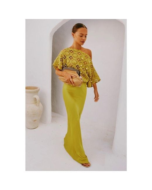 Never Fully Dressed Green Shell Tilly Maxi Dress