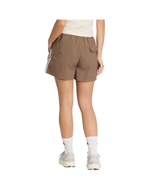 Adidas Brown Woven Tracksuit Shorts