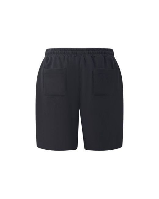 PRETTY BOY UGLY WORLD Blue Cotton 4 Pockets Fleece Jogger Shorts for men