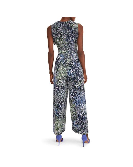 Phase Eight Gray Maggie Ditsy Ruffle Jumpsuit