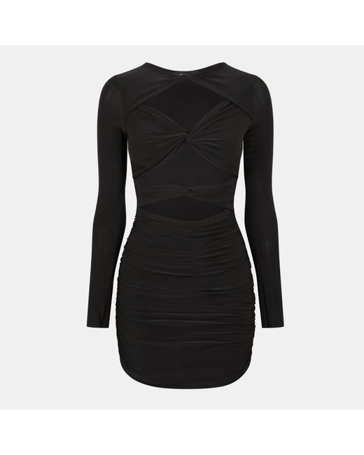 Missy Empire Black Slinky Cut Out Dress