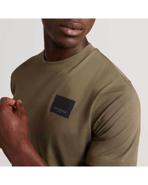 Ted Baker Green Ss Box Graphic Logo Tee for men