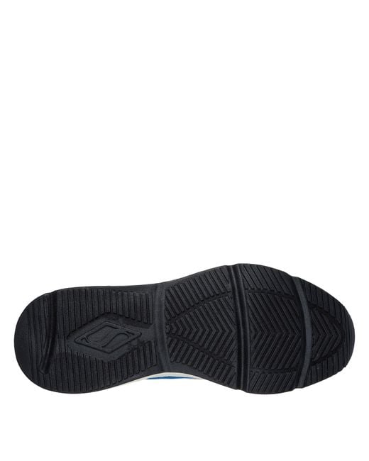 Skechers Blue Mesh Print Overlay Low-Top Trainers for men