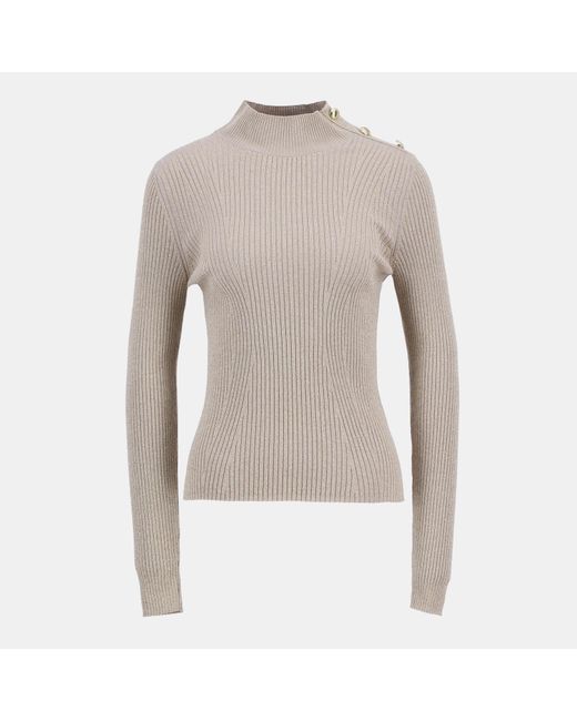 Barbour Gray Stella Ribbed Jumper