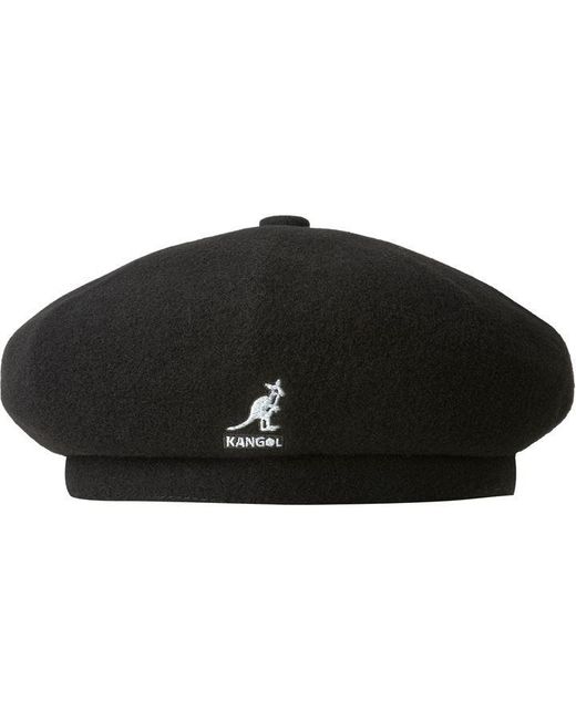 Kangol Black Wool Beret Hat for men