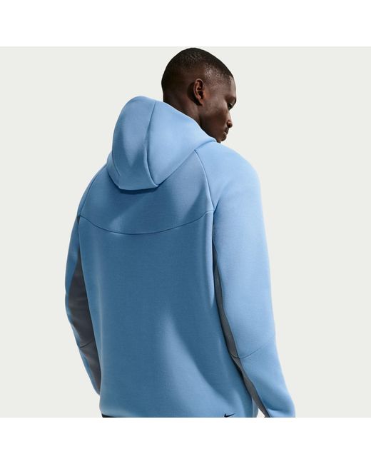 Nike Blue Tech Fleece Hoodies for men