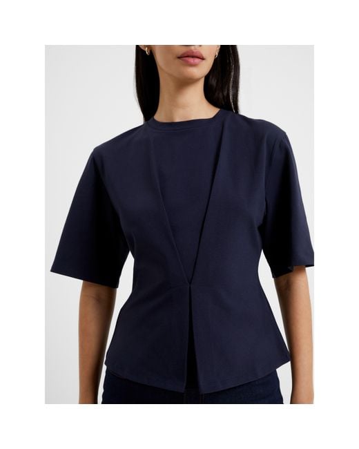 French Connection Blue Pearl Regular Fit T-Shirt