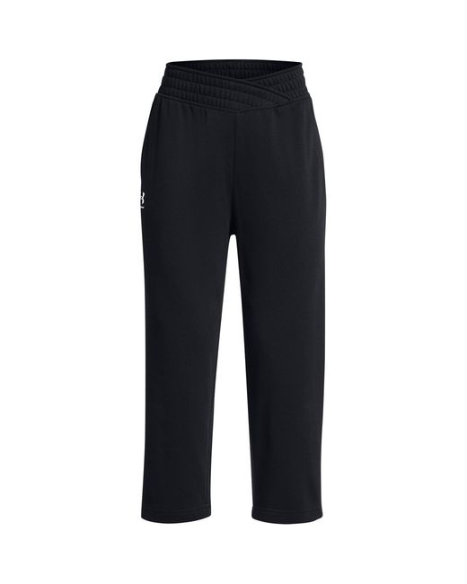 Under Armour Blue Ua Rival Terry Crop Wide Leg Tracksuit Bottom