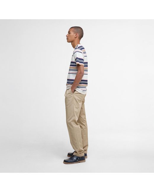 Barbour Blue Aickmen Tailored Striped T-Shirt for men