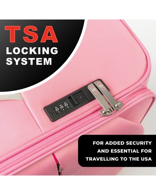 A2B Pink Odyssey Cabin Case Lightweight Carry On Luggage