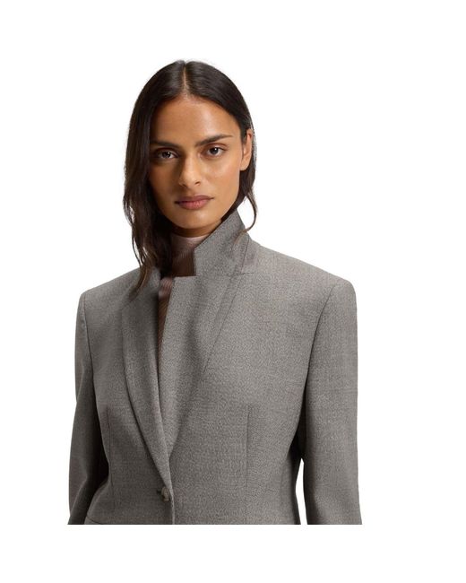 Boss Gray Jia11 Slim-Fit Wool Blend Blazer