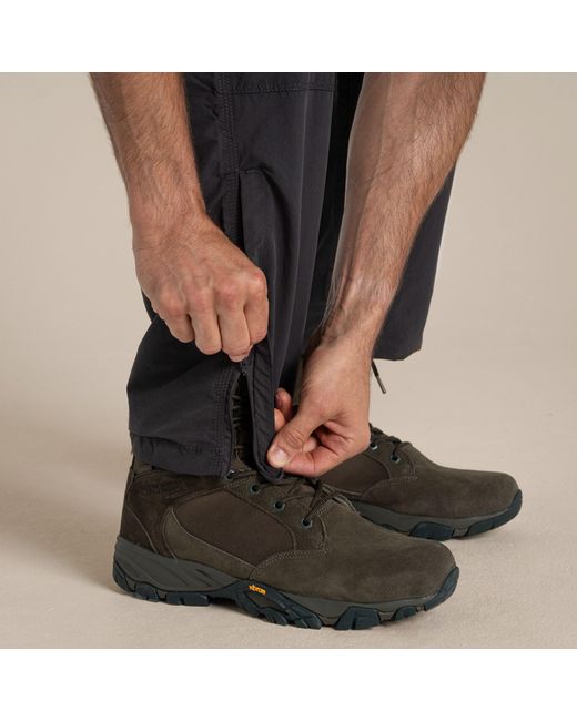 Craghoppers Black Nosilife Convertible Iii Insect-Repellent Cargo Tr for men