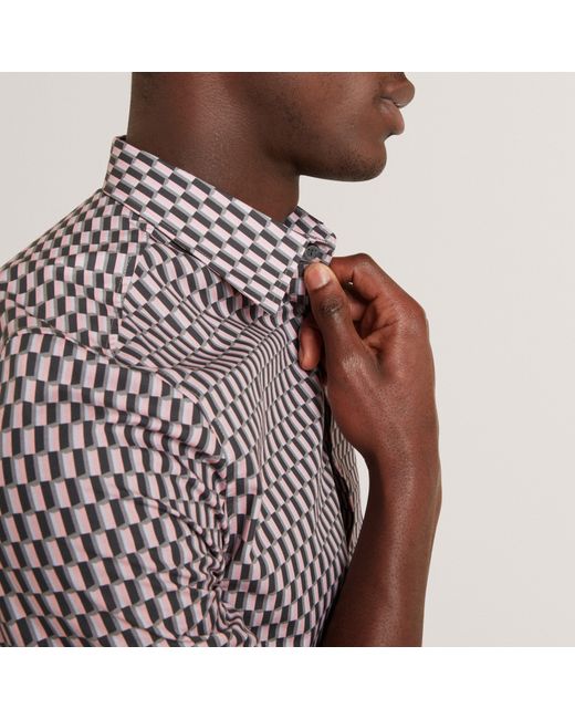Ted Baker Purple Ss Reg Fit Shirt for men